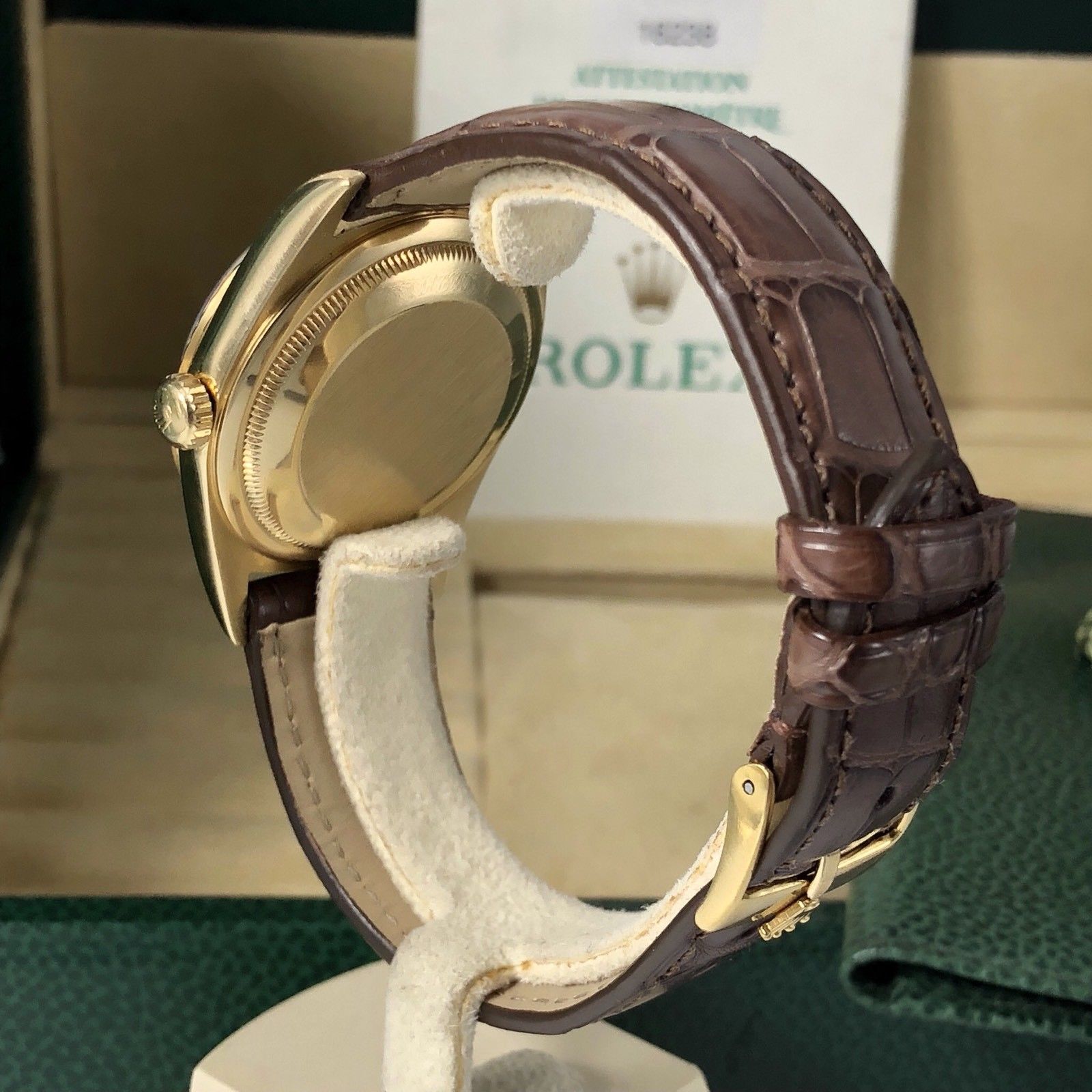 2001 Rolex 16238 Datejust Solid 18k gold rare Factory Purple Diamond Full Set