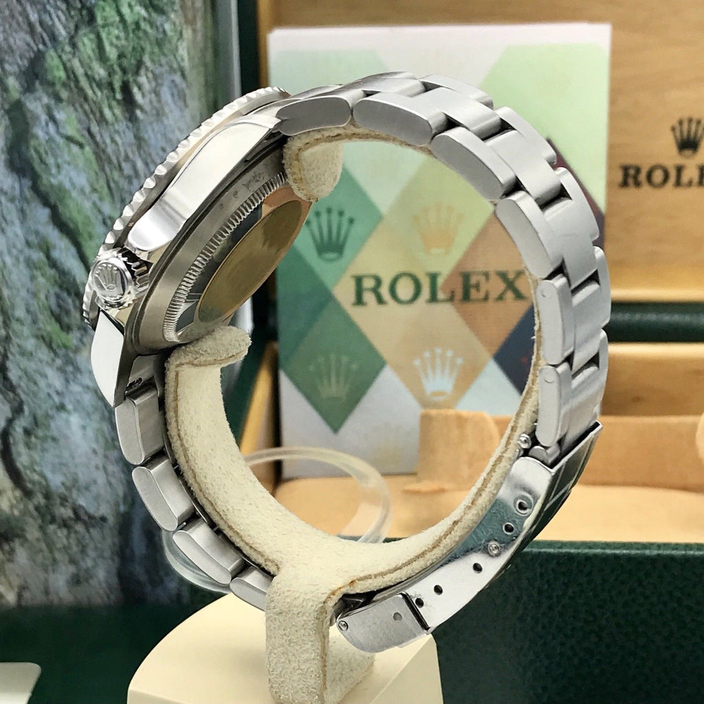 Rolex 16610LV Submariner Anniversary Fat/Flat Four 4 Kermit Full Set Unpolished