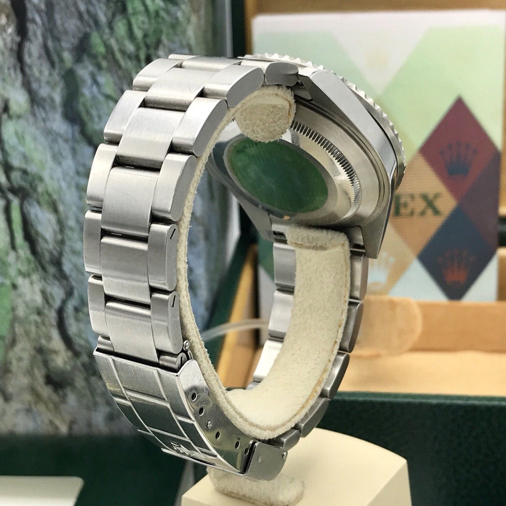Rolex 16610LV Submariner Anniversary Fat/Flat Four 4 Kermit Full Set Unpolished