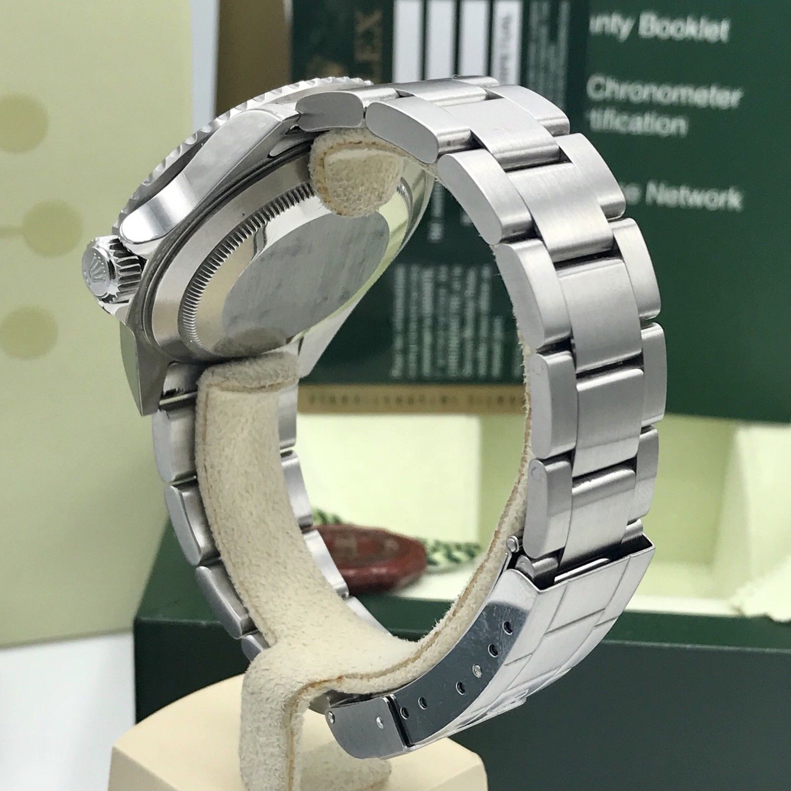 Rolex 16610LV Submariner Anniversary Green Kermit 2008 Full Set Card M Serial