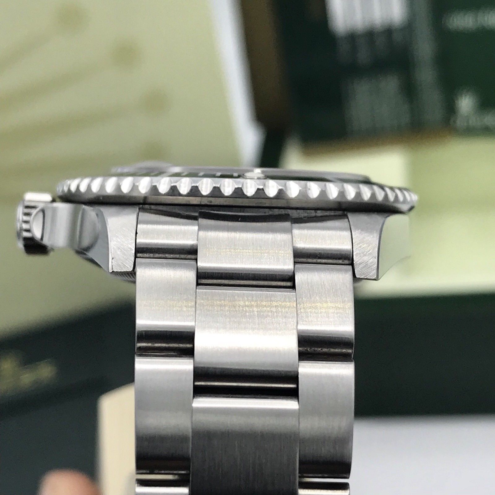 Rolex 16610LV Submariner Anniversary Green Kermit 2008 Full Set Card M Serial