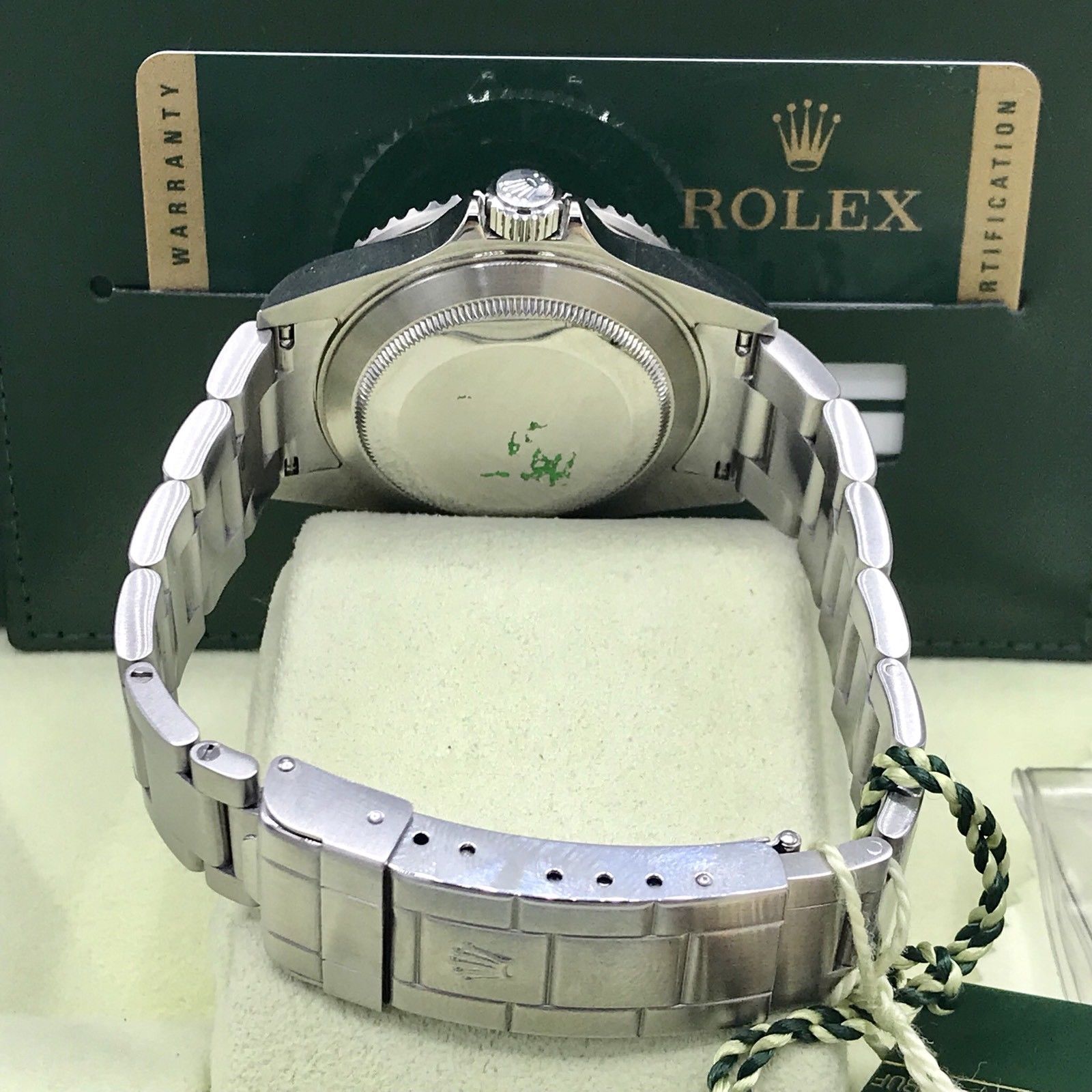 Rolex 16610LV Submariner Anniversary Green Kermit 2009 Full Set Card M Serial