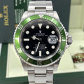 Rolex 16610LV Submariner Anniversary Green Kermit Full Set Card 2010 V Serial
