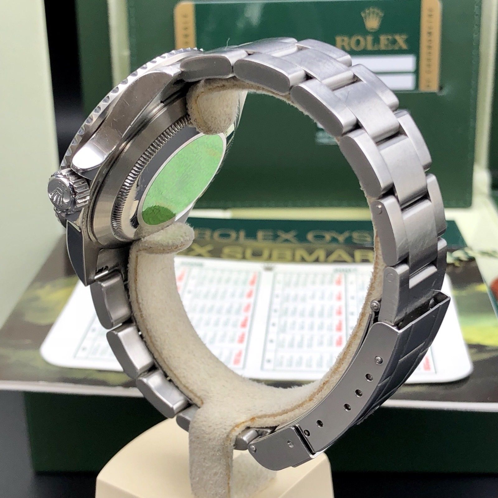 Rolex 16610LV Submariner Anniversary Green Kermit Full Set Open Card 2007/8