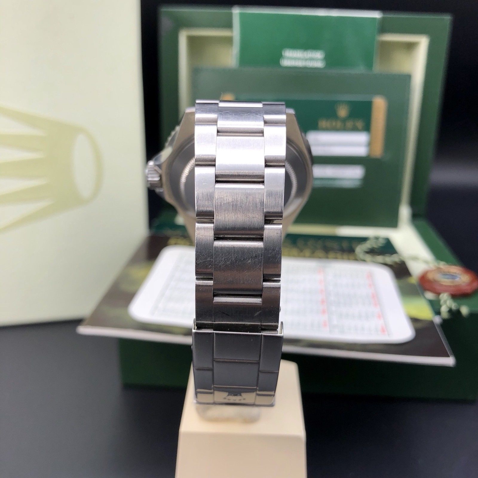 Rolex 16610LV Submariner Anniversary Green Kermit Full Set Open Card 2007/8