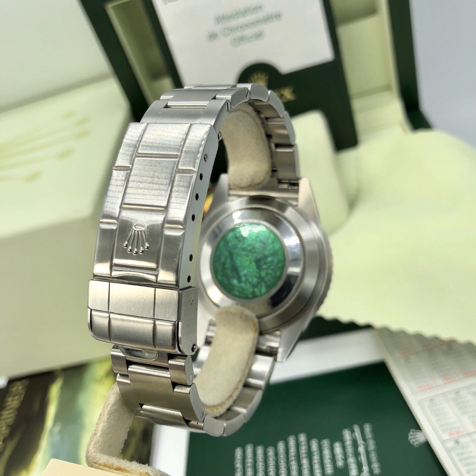 Rolex 16610LV Submariner Anniversary Green Kermit Full Set Papers 2007 Z Serial