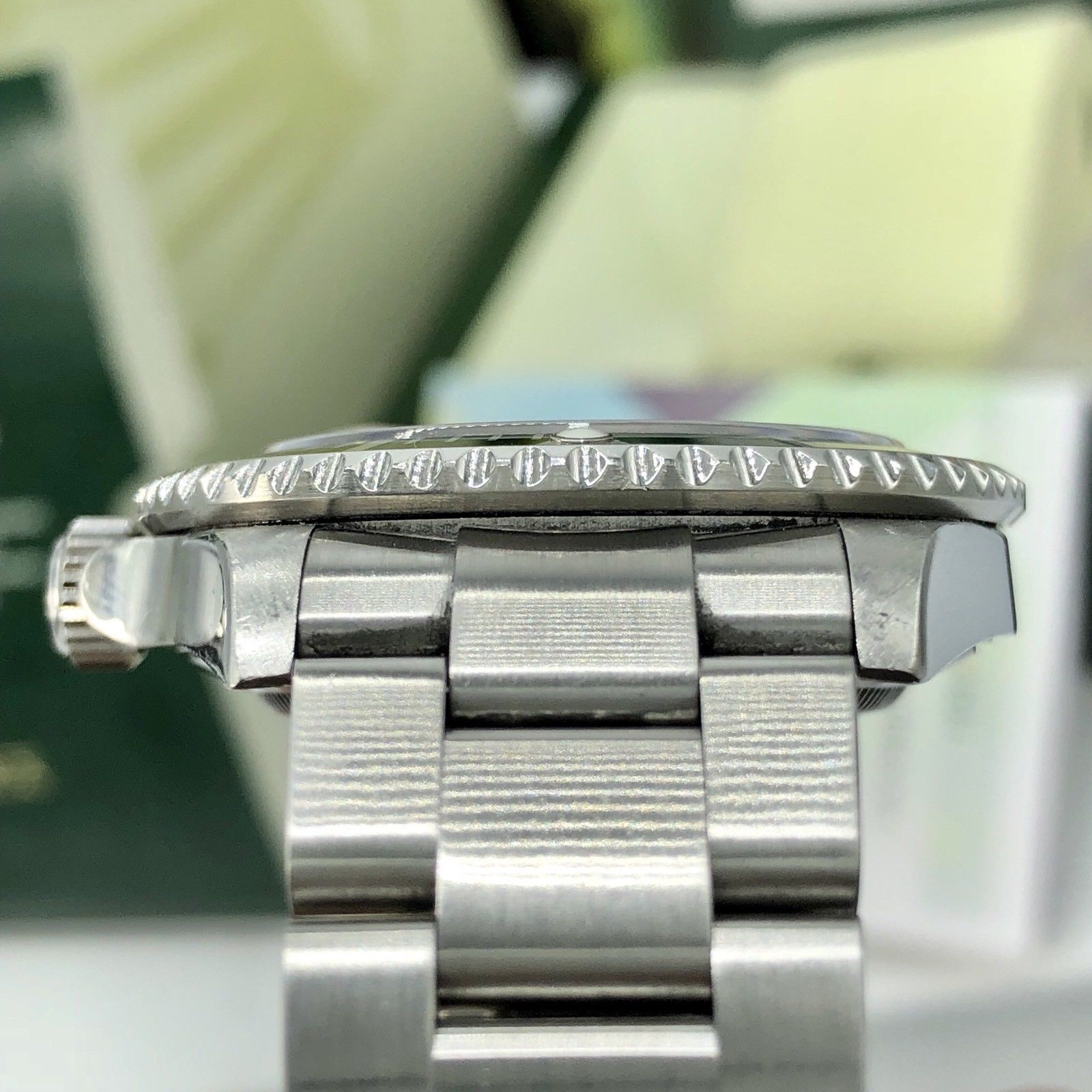 Rolex 16610LV Submariner Anniversary Green Kermit Lime Full Set Papers D Serial