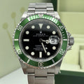 Rolex 16610LV Submariner Anniversary Green Kermit Unpolished 2007 Z Serial