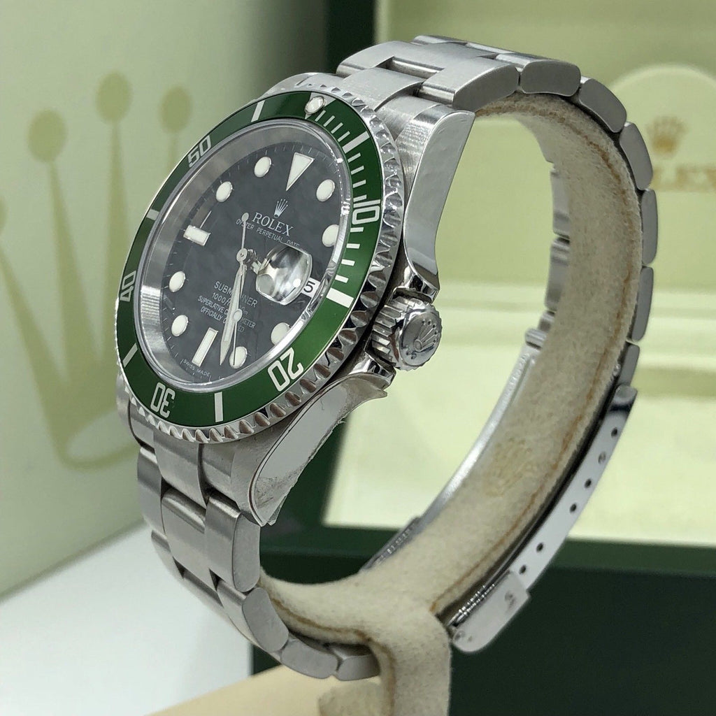 Rolex 16610LV Submariner Anniversary Green Kermit Unpolished 2007 Z Serial
