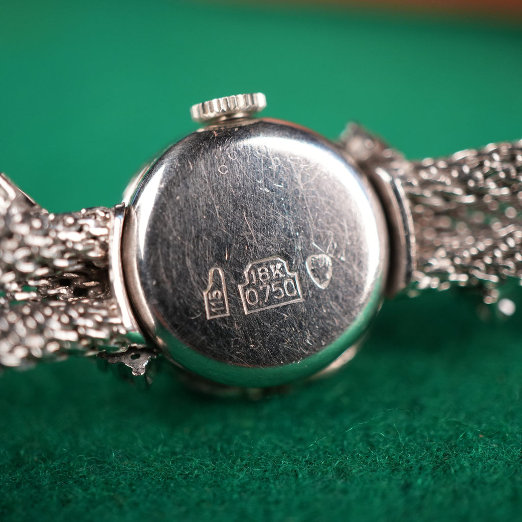 Rolex 8106 White Gold Vintage Cover Watch with Diamonds and Sapphires – Serpico y Laino