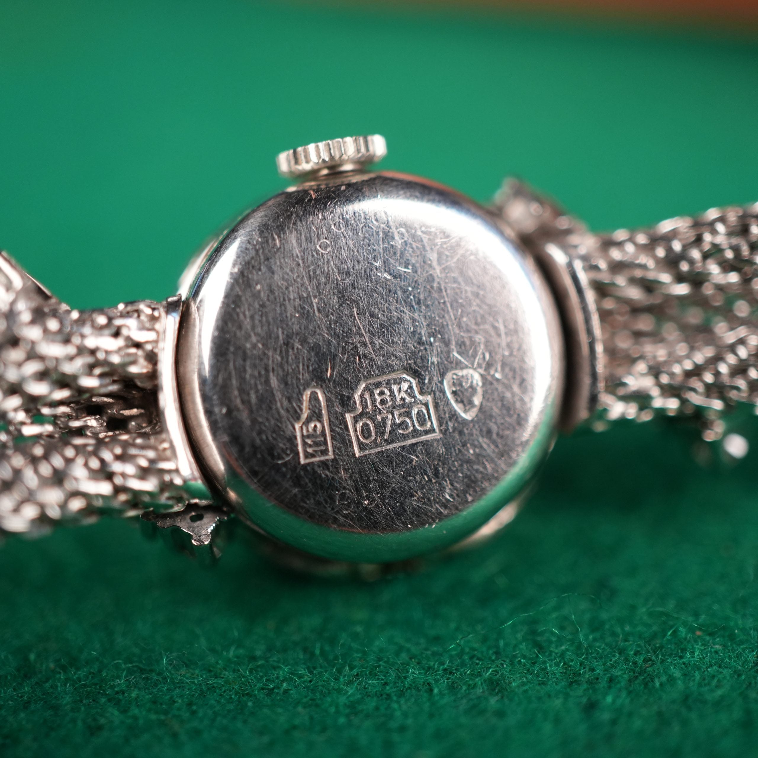 Rolex 8106 White Gold Vintage Cover Watch with Diamonds and Sapphires – Serpico y Laino