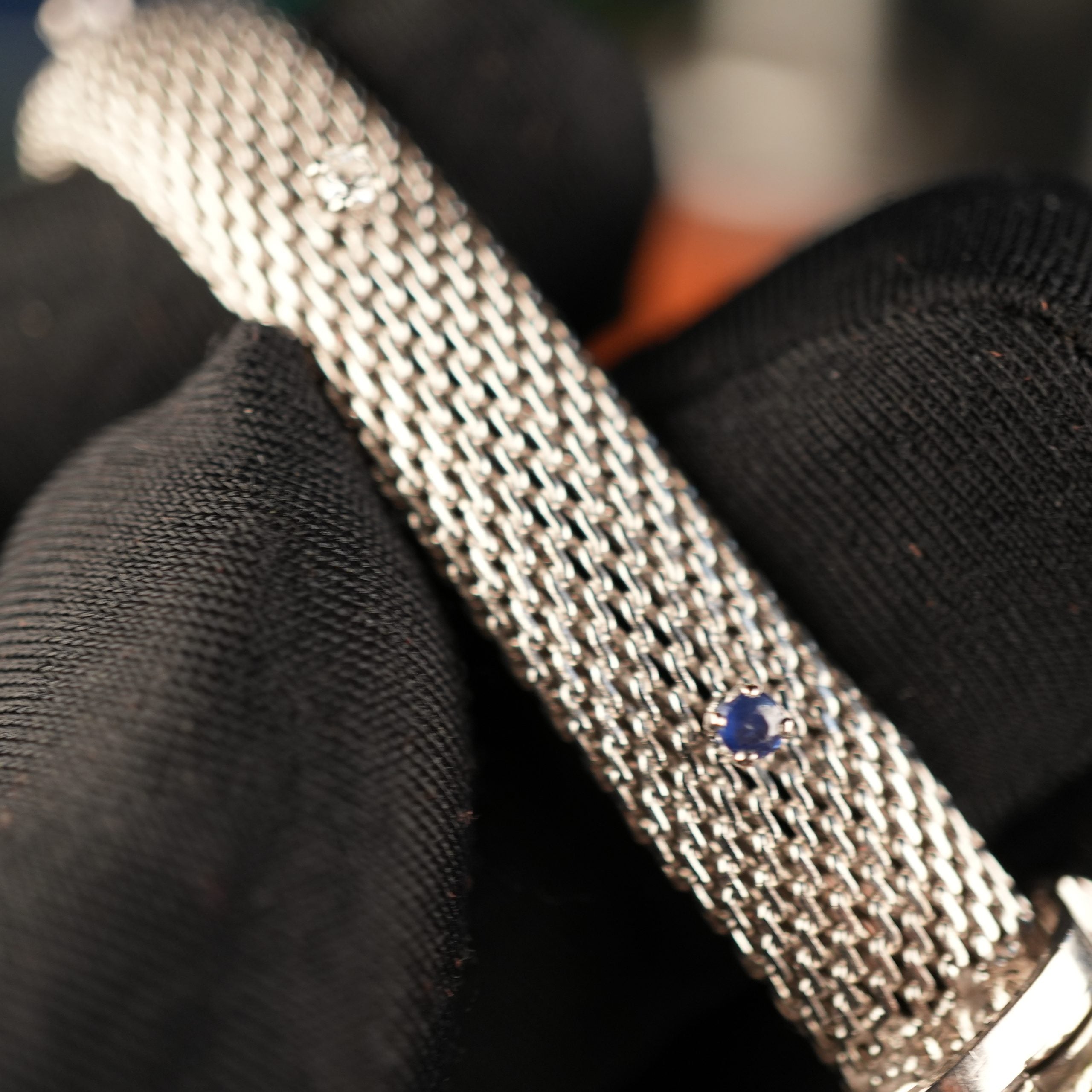 Rolex 8106 White Gold Vintage Cover Watch with Diamonds and Sapphires – Serpico y Laino