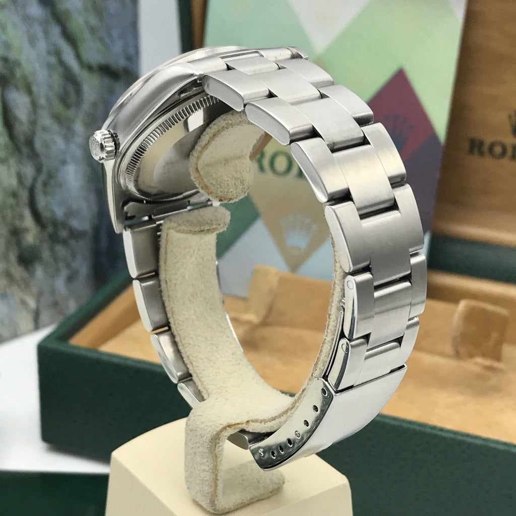 Rolex Air-King 14000 Stainless Steel 34mm Blue Arabic Dial Automatic Box &Papers