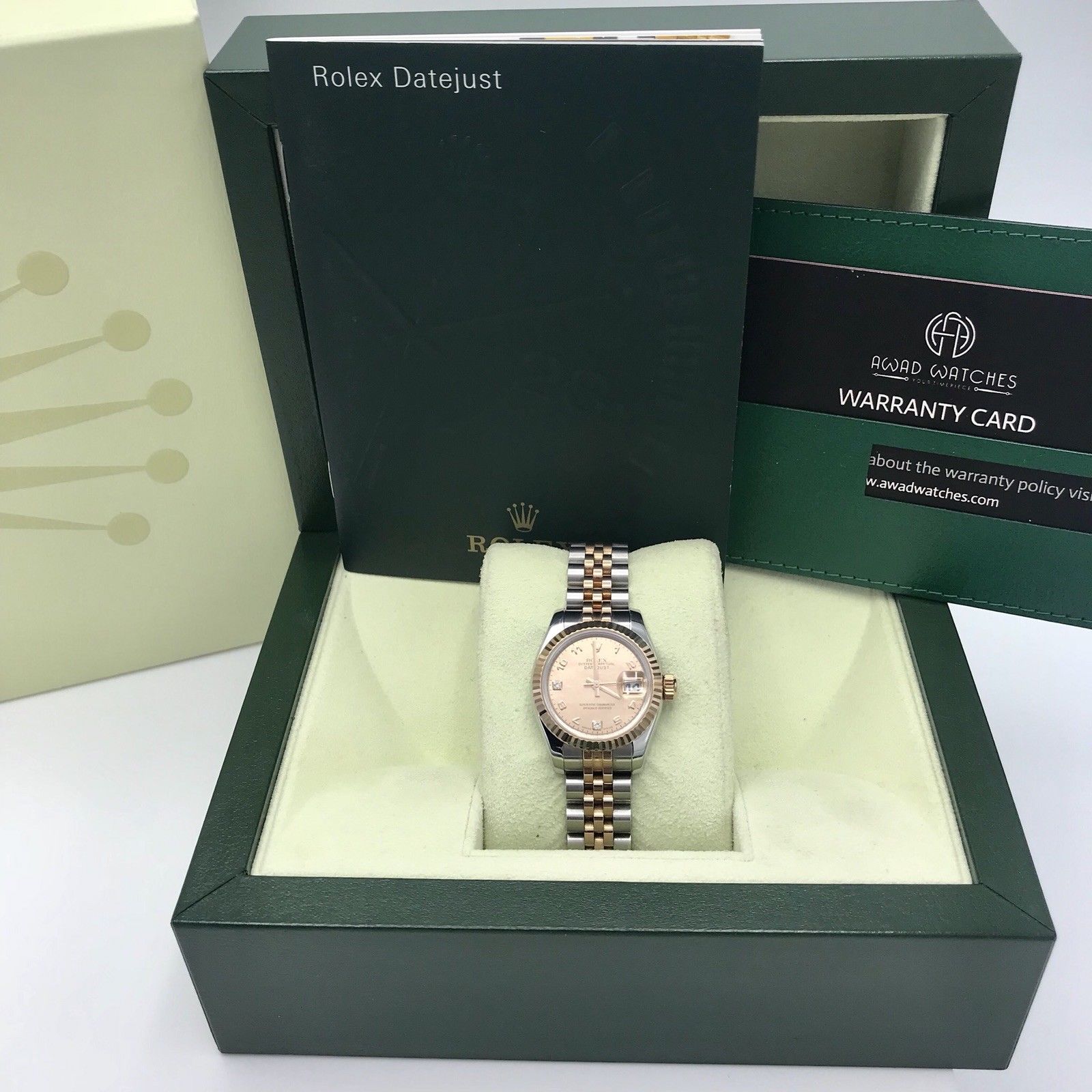 Rolex Datejust 179171 Diamond Two Tone 18K Rose Gold/Stainless 26mm ladies