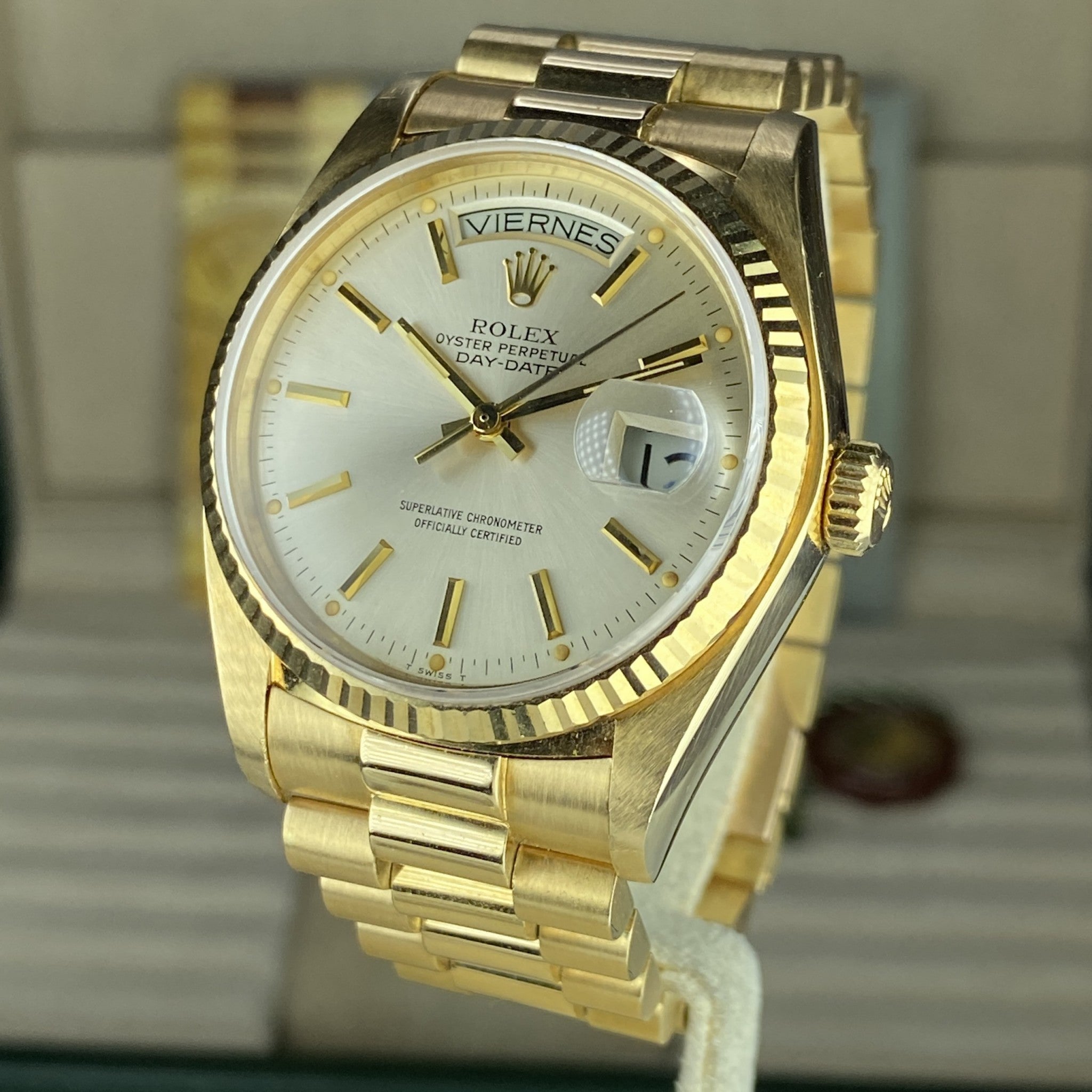 Rolex Day-Date 18038  President Mint condition with Box & Booklets