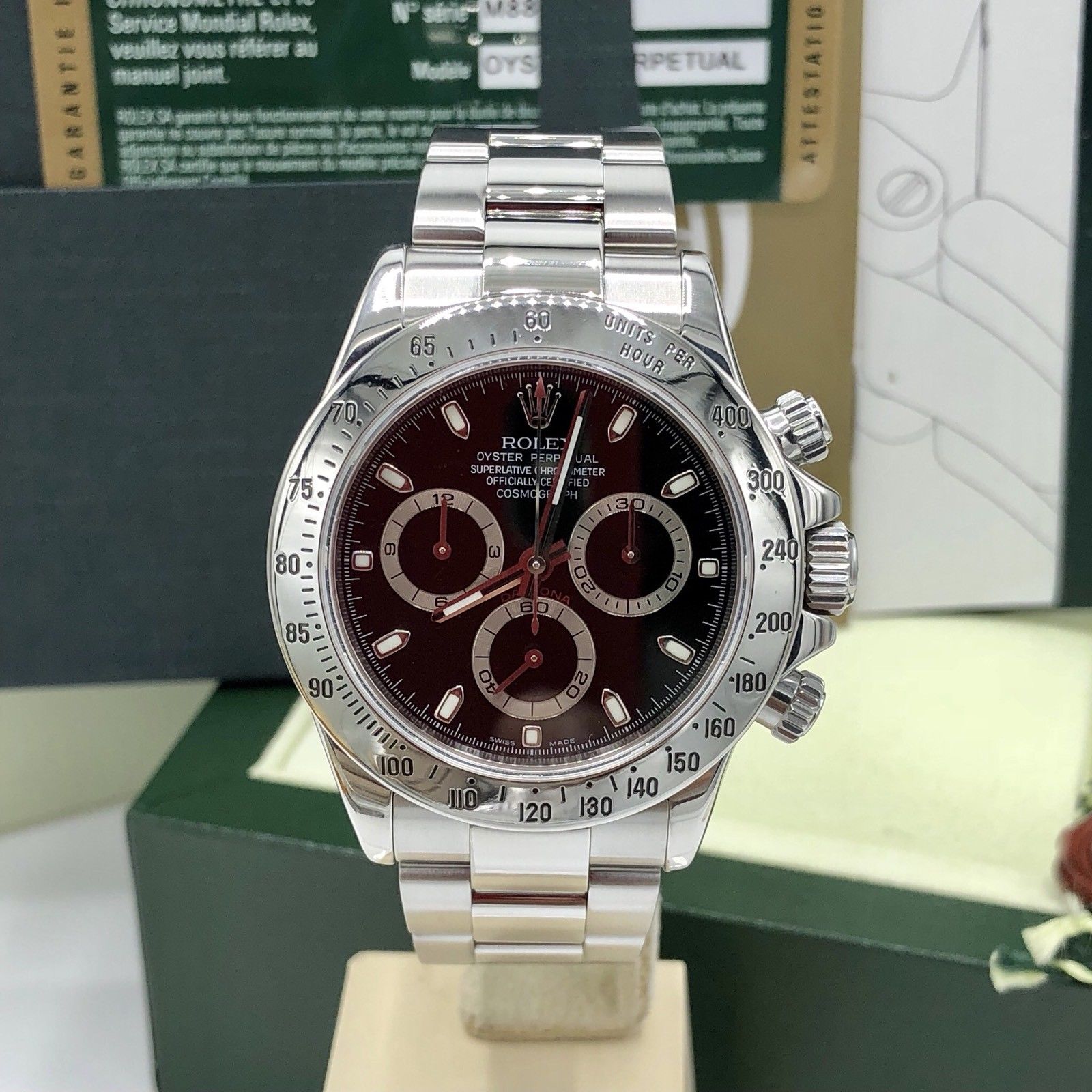 Rolex Daytona 116520 M Serial Black FULL SET Box & Papers