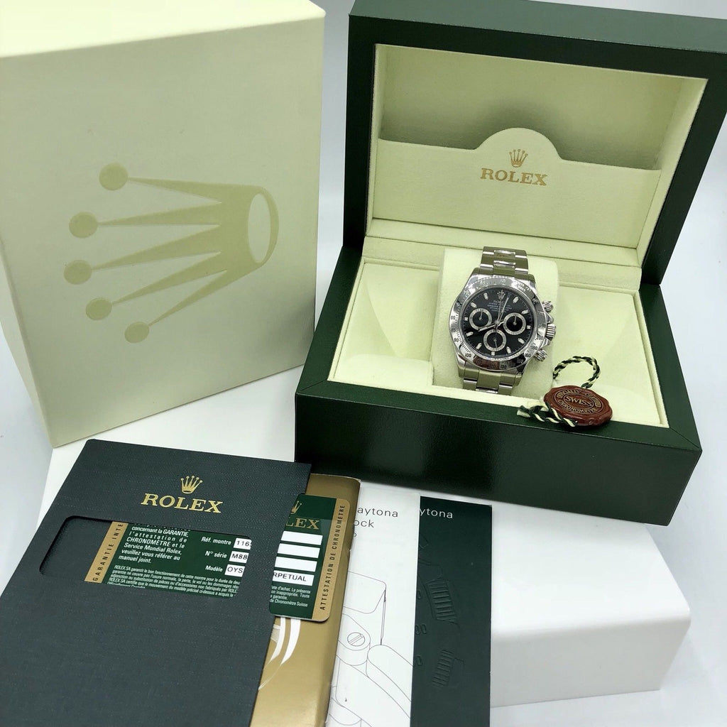 Rolex Daytona 116520 M Serial Black FULL SET Box & Papers