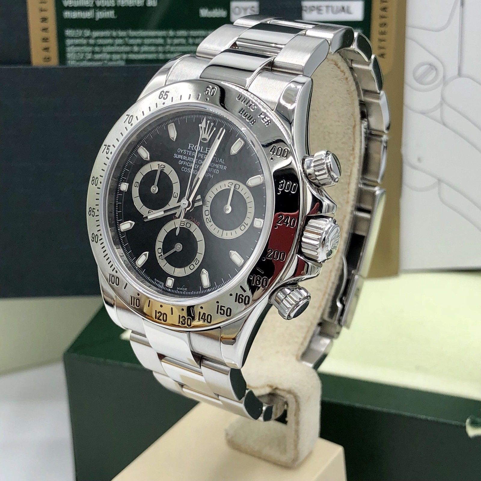 Rolex Daytona 116520 M Serial Black FULL SET Box & Papers