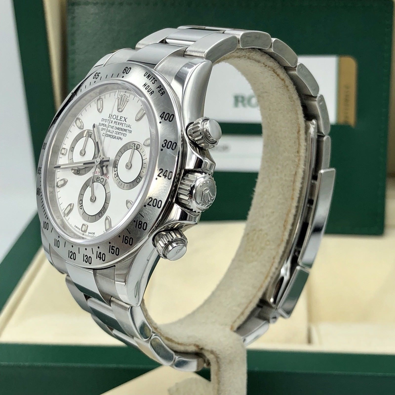 Rolex Daytona 116520 White Random serial 2016 FULL SET Box & Card Unpolished