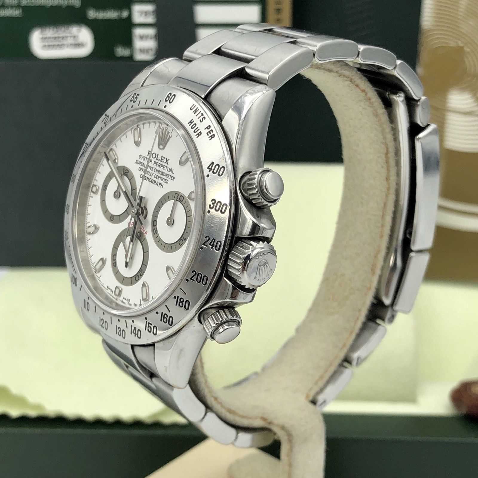 Rolex Daytona 116520 White V serial 2009 FULL SET Box & Card Unpolished