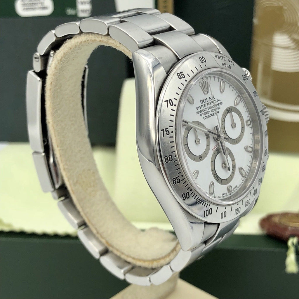 Rolex Daytona 116520 White V serial 2009 FULL SET Box & Card Unpolished