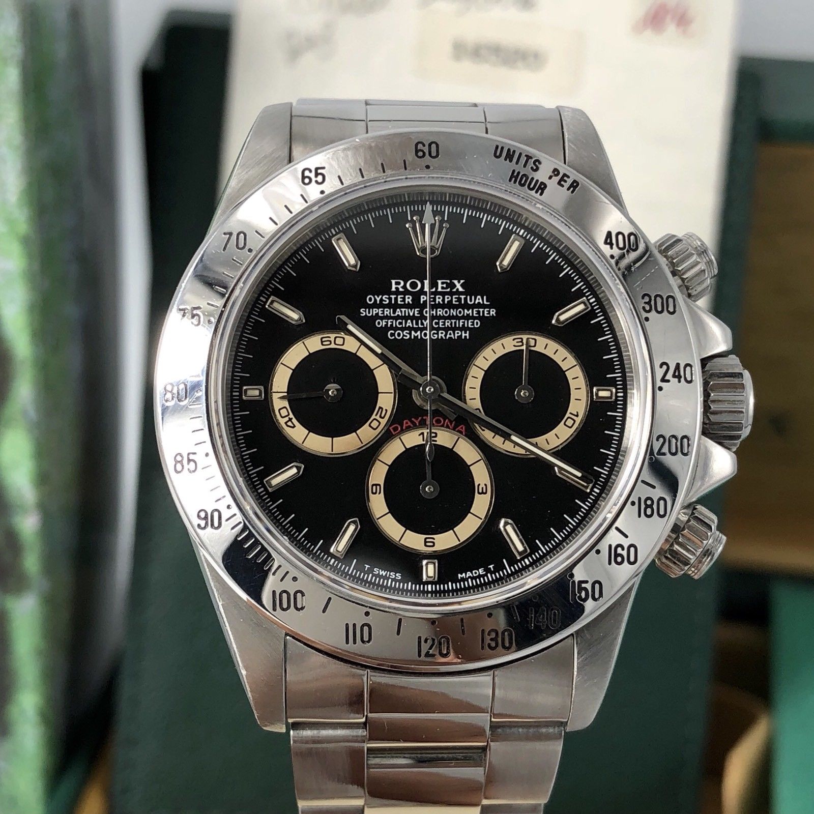 Rolex Daytona 16520 Zenith 1996 W Serial Patrizzi FULL SET Box & Papers