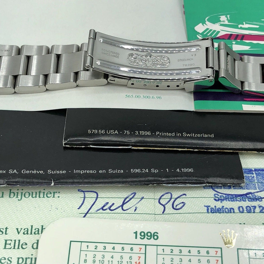 Rolex Daytona 16520 Zenith 1996 W Serial Patrizzi FULL SET Box & Papers