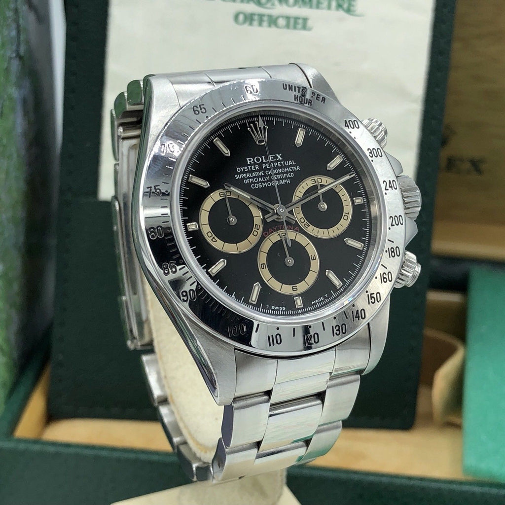 Rolex Daytona 16520 Zenith 1996 W Serial Patrizzi FULL SET Box & Papers