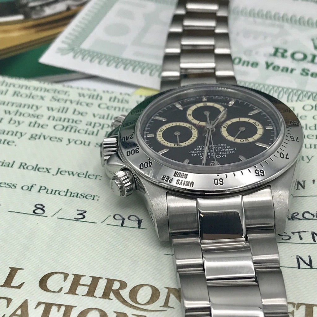 Rolex Daytona 16520 Zenith 1998 Patrizzi FULL SET Box & Papers