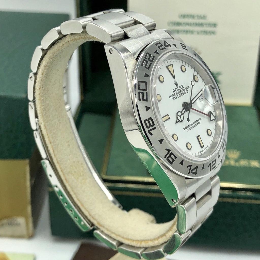 Rolex Explorer II 16550 Original Dial & Hands Full Set 1985 Heavy Patina Papers