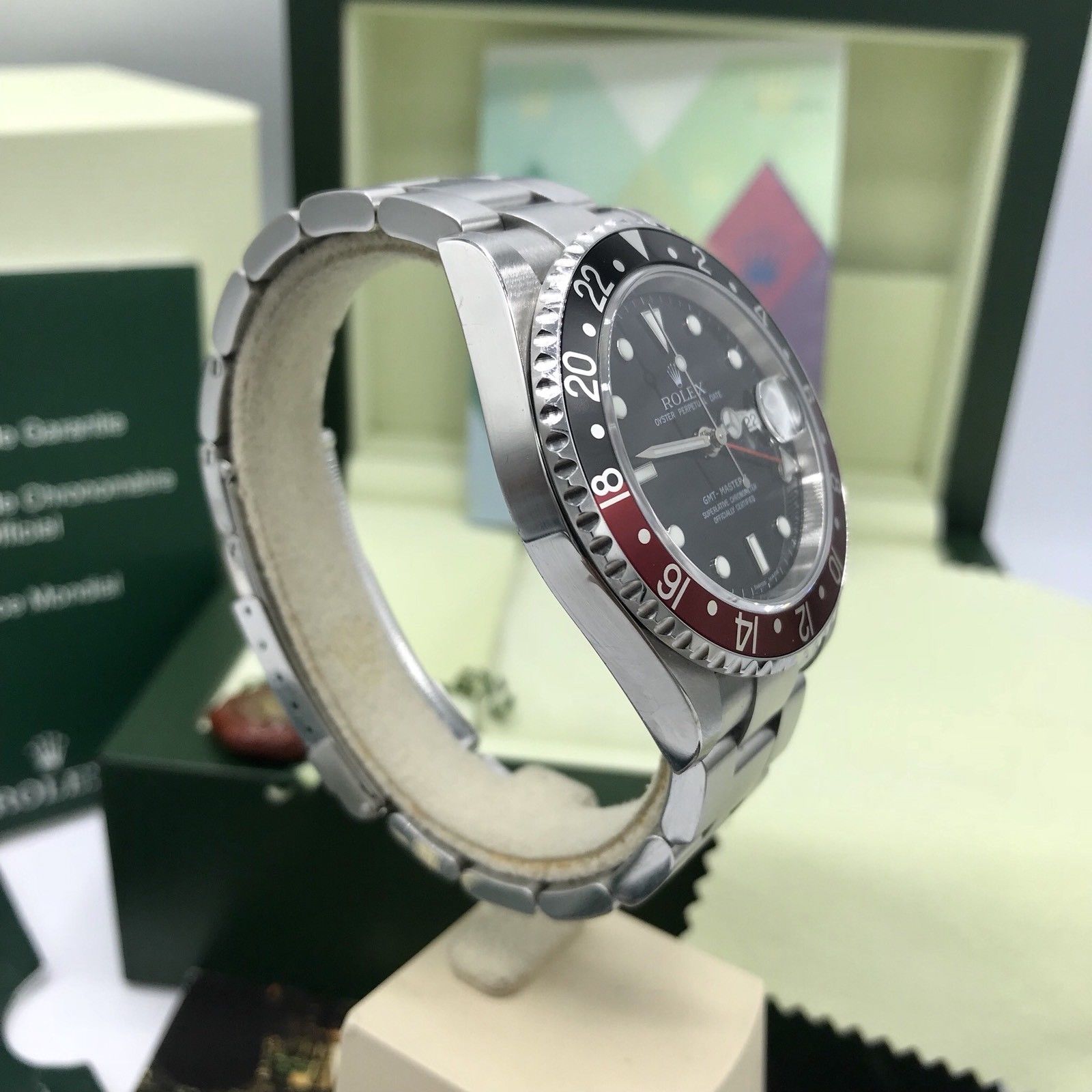 2008 Rolex GMT Master II 16710 Unpolished mint Full Set Box & Papers Z serial