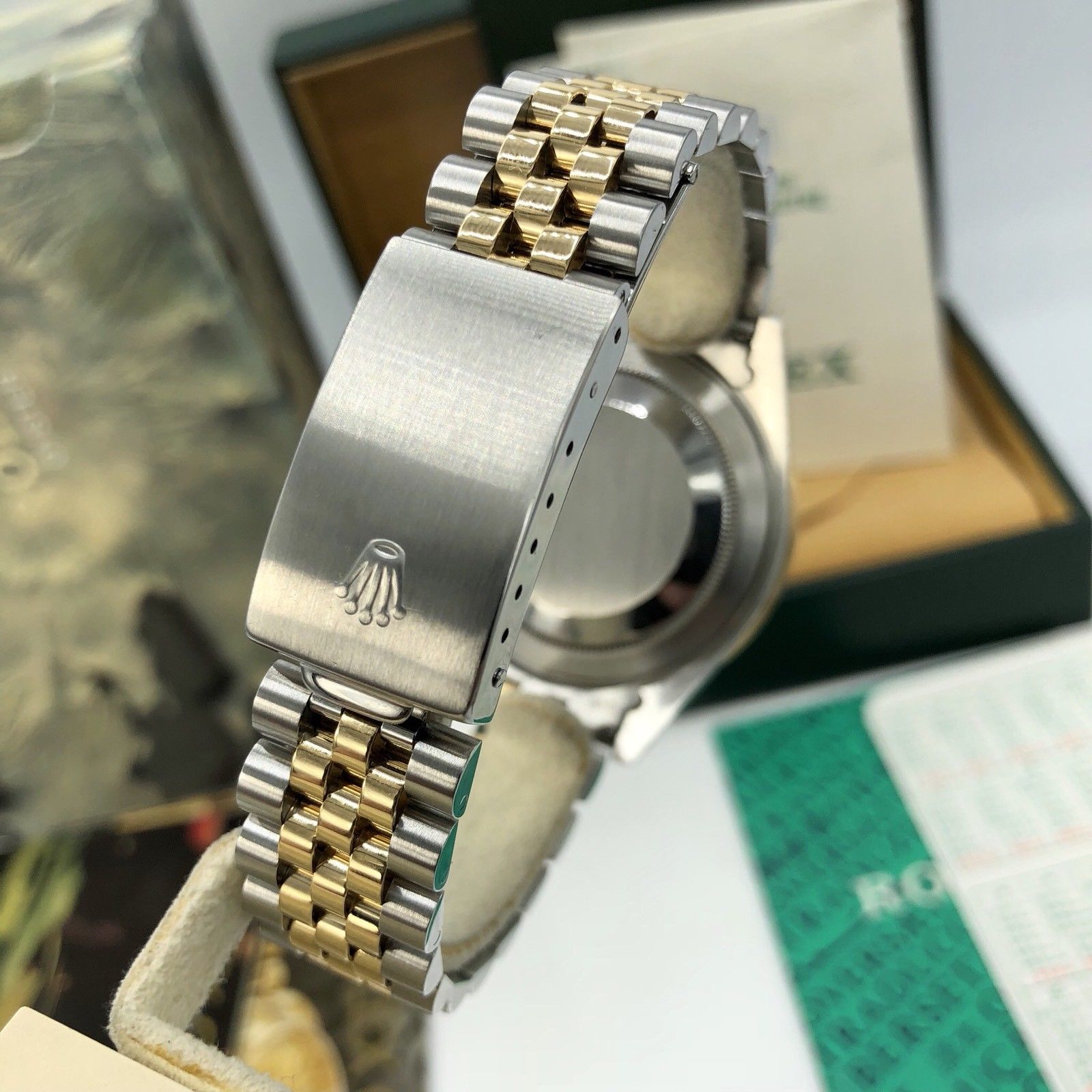 Rolex GMT Master II 16713 Root Beer Full Set 1989/90 Heavy Patina Box Papers