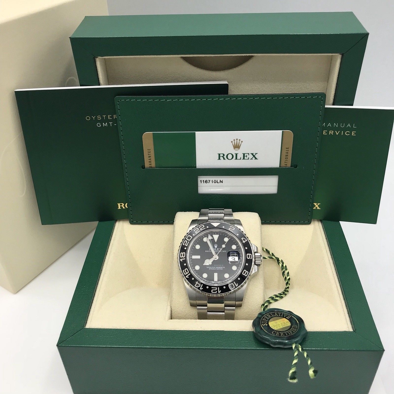 Rolex GMT Mater II 116710 LN Box and papers 2015 G Full Set