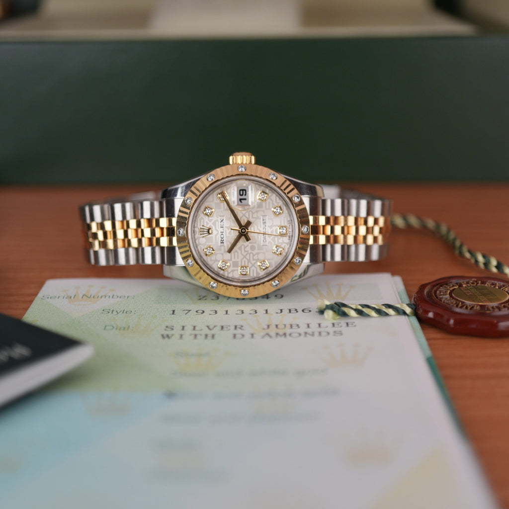 Rolex Lady-Datejust 179313 Two-Tone 18k Gold and Steel Factory Diamond Dial & Bezel Full Set