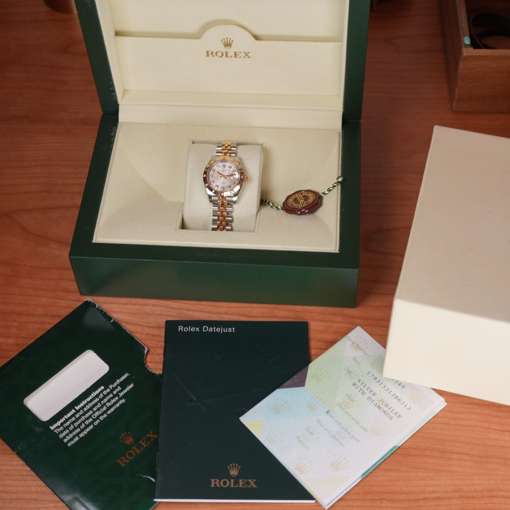Rolex Lady-Datejust 179313 Two-Tone 18k Gold and Steel Factory Diamond Dial & Bezel Full Set