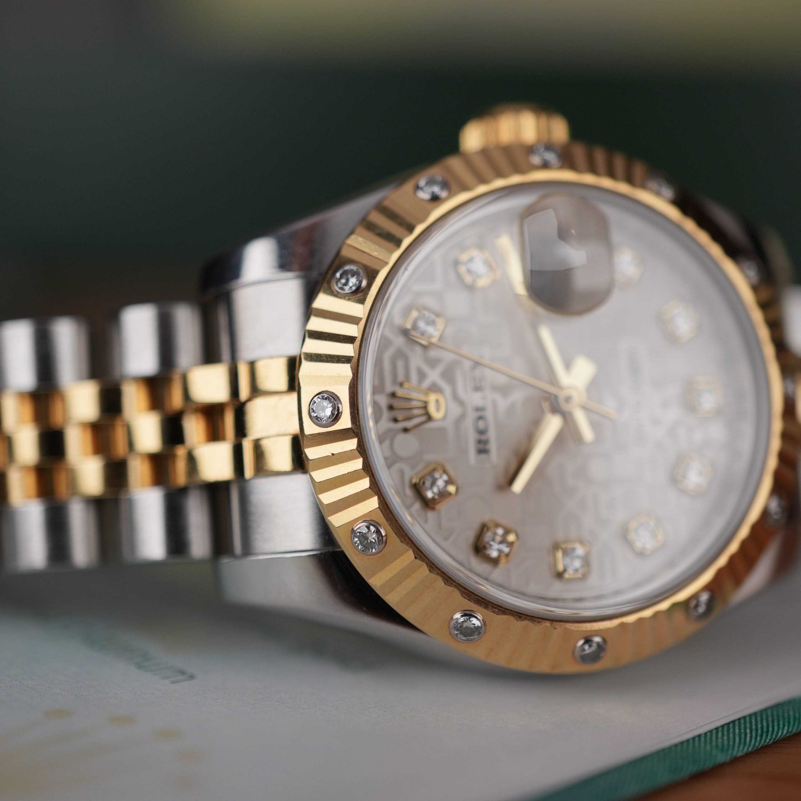 Rolex Lady-Datejust 179313 Two-Tone 18k Gold and Steel Factory Diamond Dial & Bezel Full Set