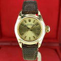 Rolex Oyster Ladies Perpetual 6718 Yellow Gold 18k 25mm With Box