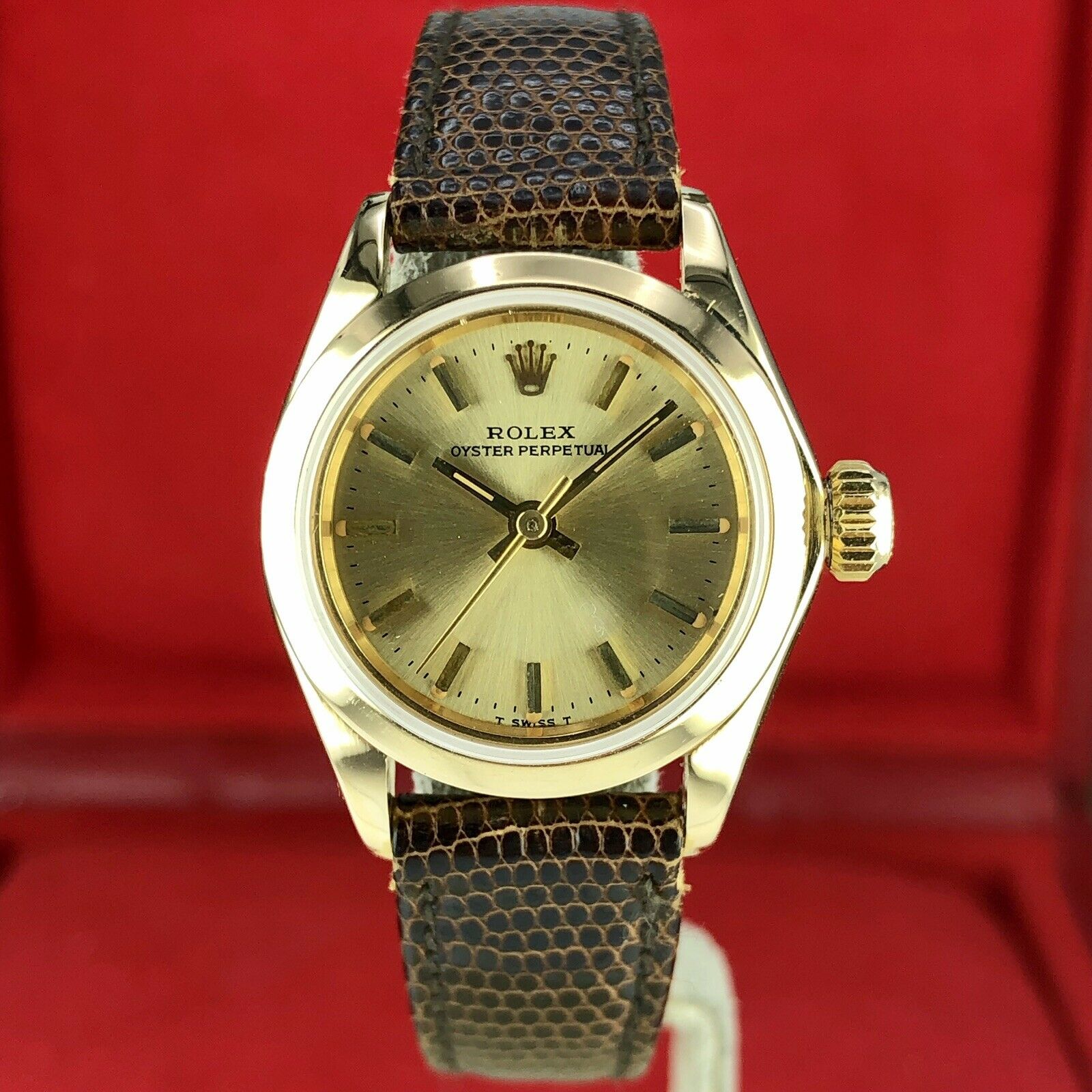 Rolex Oyster Ladies Perpetual 6718 Yellow Gold 18k 25mm With Box