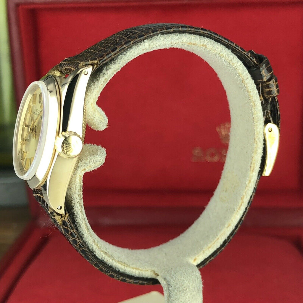 Rolex Oyster Ladies Perpetual 6718 Yellow Gold 18k 25mm With Box