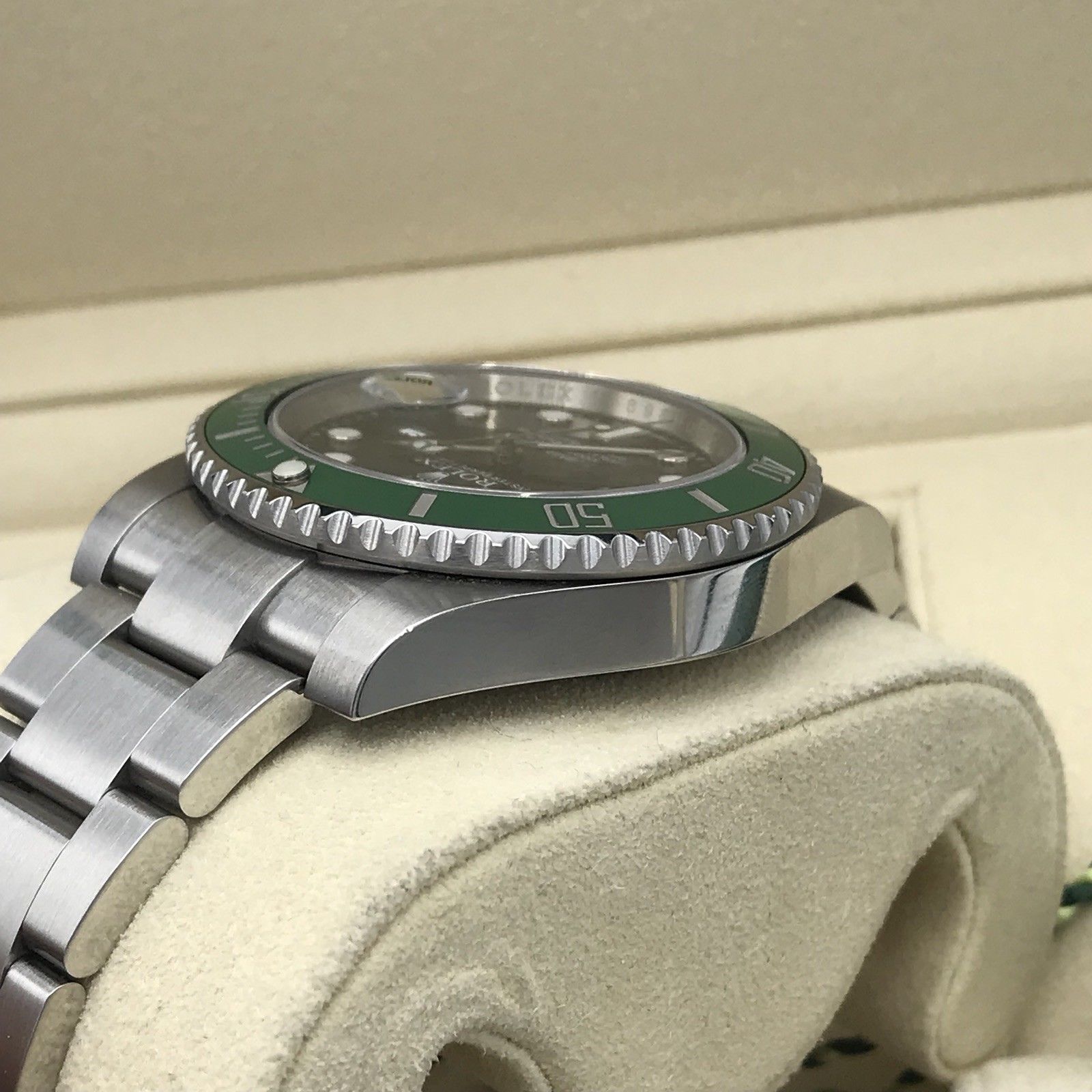Rolex Submariner 116610LV Green Hulk With Box Random Serial Unpolished
