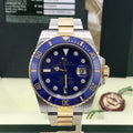 Rolex Submariner 116613 18k gold & Steel Blue Diamonds Dial Box and paper Full Set