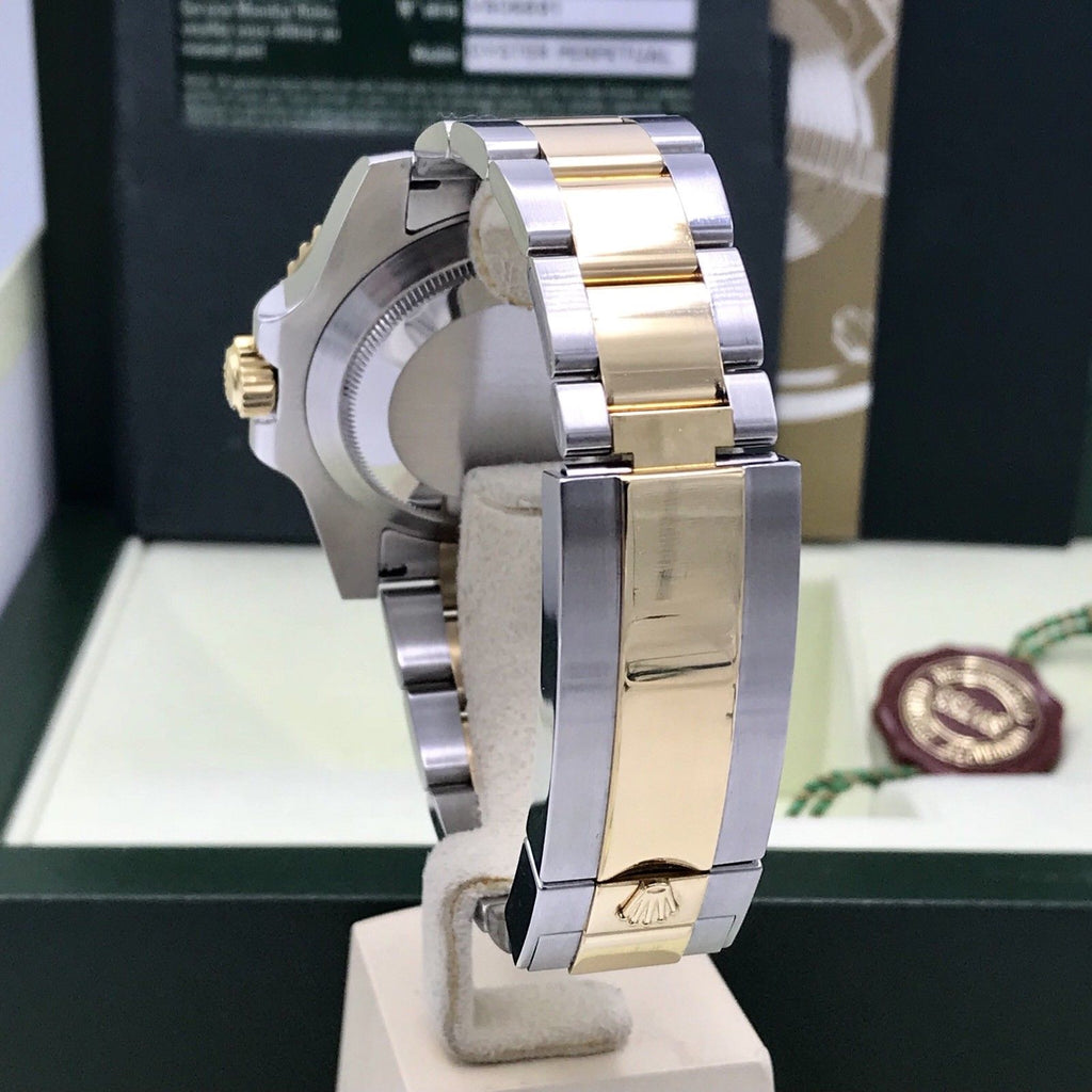 Rolex Submariner 116613 18k gold & Steel Blue Diamonds Dial Box and paper Full Set