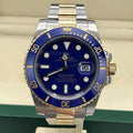 Rolex Submariner 116613 18k gold & Steel Blue with Box Ceramic