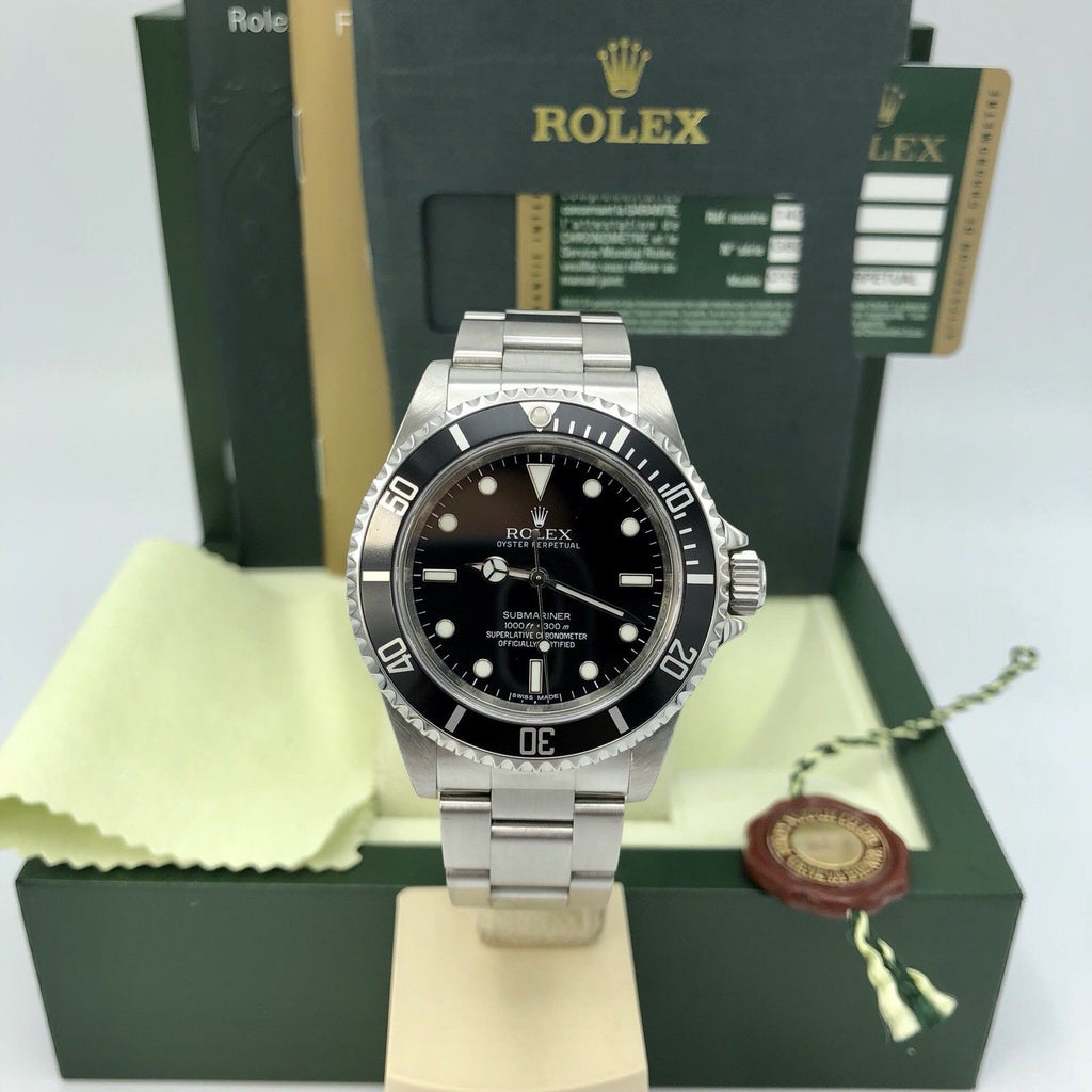 2011 Rolex Submariner 14060 No date Engraving box Card Full Set papers