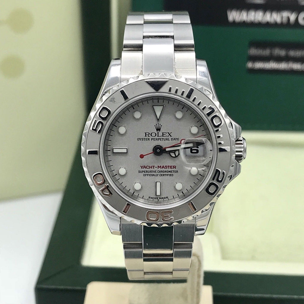Rolex Yachtmaster 169622 Platinum Dial and Bezel Stainless Steel ladies Women