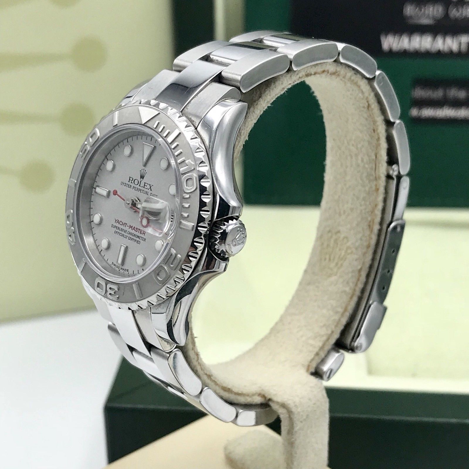 Rolex Yachtmaster 169622 Platinum Dial and Bezel Stainless Steel ladies Women