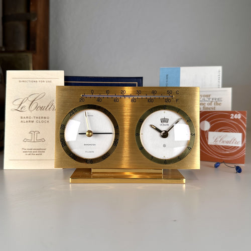 1960’s Jaeger LeCoultre Desk Clock ref. 117 New Old Stock NOS with Box and Papers