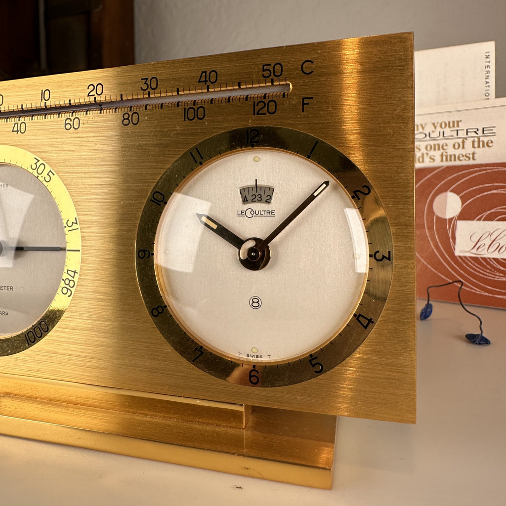 1960’s Jaeger LeCoultre Desk Clock ref. 117 New Old Stock NOS with Box and Papers