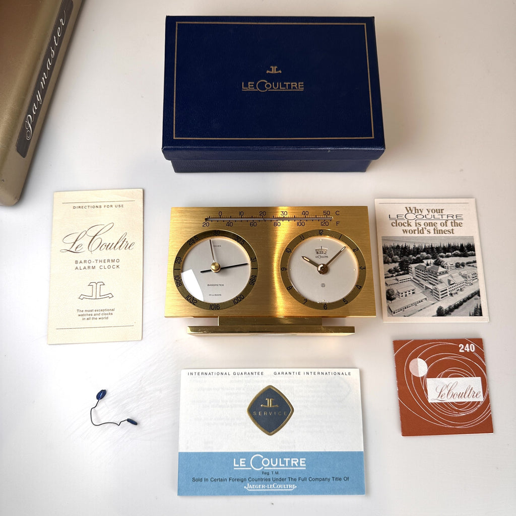 1960’s Jaeger LeCoultre Desk Clock ref. 117 New Old Stock NOS with Box and Papers