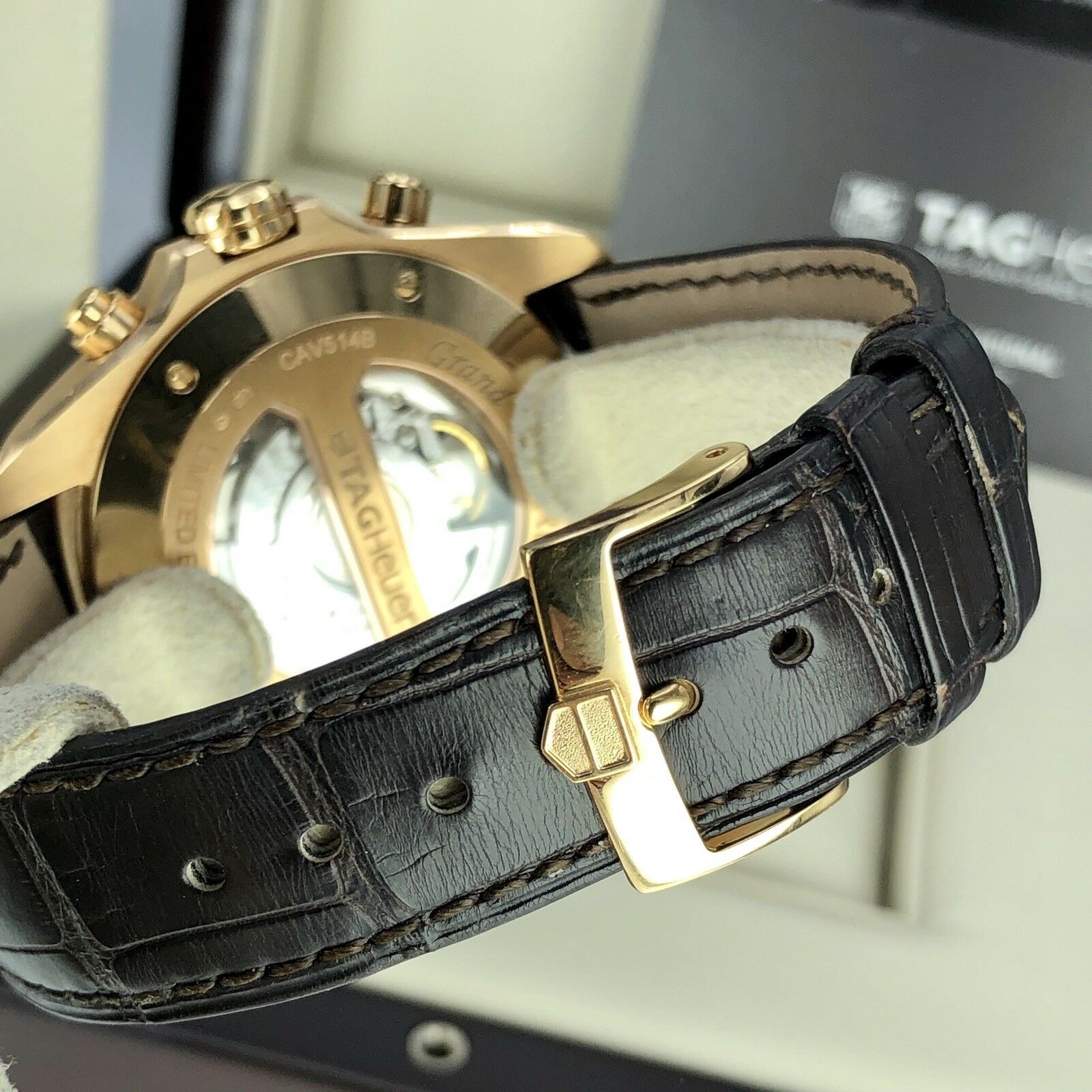 TAG Heuer Grand Carrera 18k Rose Gold Limited Edition Caliber 17 Box & Papers